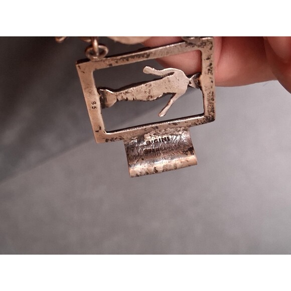 Vintage Guglielmo Cini Sterling Etruscan Bracelet Griffin Della Robbia - Picture 10 of 10